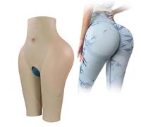 SoTUCR Big Ass Silicone Open Crotch Panties Female Hip Enhancer Panty Body Shaping Control Underwear Ideal for Crossdresser,Color 1,one size