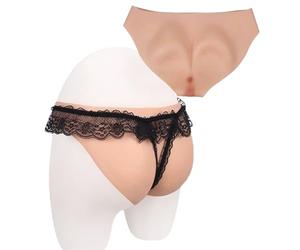 SoTUCR Crossdressing Silicone Briefs Buttock Seamless Hiding Underwear Body Shaper Control Panties for Cosplay Transgender,Color 2,BasicM