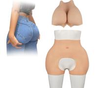 SoTUCR Crossdressing Silicone Open Crotch Panties Hip Body Shaper Control Underwear Butt Enhancer Push Up Panty for Cosplay,Color 1,one size