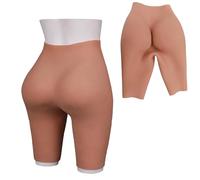 SoTUCR Crossdressing Silicone Panties Honeycomb Design Hip Enhancer Panty Butt Lifter Shaper Thicken Underwear for Cosplay,Color 3,One Size