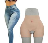 SoTUCR Crossdressing Silicone Panties Open-Crotch Thicken Shaper Shorts Buttock Breathable Enhancer Panty for Women Cosplay,Color 1,THICKENED HIPS 2.2CM