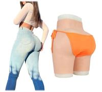SoTUCR Crossdressing Silicone Panties Realistic Butt Lifter Shaper Shorts Hiding Hips Boxer Briefs for Transgender Cosplay,Color 3,Upgraded