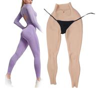 SoTUCR Female Ankle Length Silicone Panties Butt Lifter Padded Push Up Shorts Hip Shaper Thickened Underwear for Drag Queen,Color 1,Upgraded