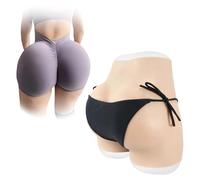 SoTUCR Female Fake Buttock Silicone Panties Padded Hip Lifter Panty Body Shaper Hiding Boxer Briefs for Crossdressers Women,Color 2,UpgradeM