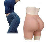 SoTUCR Female Silicone Breathable Panties Realistic Padded Hips Push Up Underwear Open Crotch Butt Shaper Panty for Cosplay,Color 2,One Size