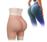 SoTUCR Female Silicone Open Crotch Panties Invisible Butt Lifter Shaper Shorts Hip Enhancer Push Up Boxer Briefs for Women,Color 2,One Size