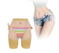 SoTUCR Female Silicone Panties Fake Ass Push Up Shaper Panty Hip Enhancer Crossdressing Underwear for Transgender Drag Queen,Color 1,UpgradeS