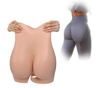 SoTUCR Full Silicone Open Crotch Panties Butt Padded Shaper Underwear Hip Enhancer Push Up Panty for Crossdressers Cosplay,Color 1,one size