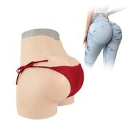 SoTUCR Realistic Silicone Big Ass Panties Hip Enhancer Padded Panty Fake Pussy Butt Shaper Underwear for Crossdresser Women,Color 1,BasicM