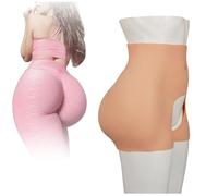 SoTUCR Realistic Silicone Butt Panties Hips Lifting Padded Push Up Panty Open Crotch Design Shaper Pants for Crossdressers,Color 3,THICKENED HIPS 2.2CM