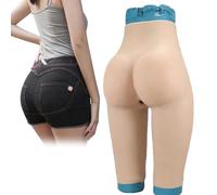 SoTUCR Realistic Silicone Buttock Panties Crossdresser Hiding Gaff Panty Fake Hip Enhancer Shaper Butt Pants for Drag Queen,Color 2,Upgraded