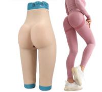 SoTUCR Realistic Silicone Fake Hip Panties Open Crotch Butt Enhance Shapewear Buttock Shaper Push Up Panty for Crossdresser,Color 1,Basic