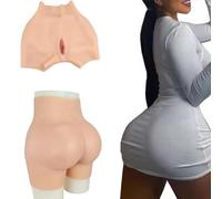 SoTUCR Realistic Silicone Fake Vagina Panties Pluggable Hips Lifter Shaper Panty Butt Hiding Enhancer Underwear for Cosplay,Color 3,Basic