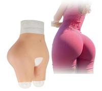 SoTUCR Realistic Silicone High Waist Panties Honeycomb Design Open Crotch Panty Butt Lifting Body Shaper Underwear for Women,Color 2,One Size