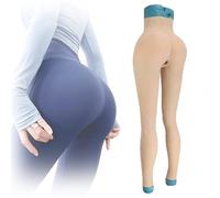 SoTUCR Realistic Silicone Hip Trousers Fake Pussy Ankle-Length Shaper Panties Butt Lifter Enhancer Underwear for Drag Queen,Color 3,Basic
