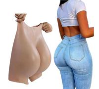 SoTUCR Realistic Silicone Open Crotch Panties Butt Enhance Padded Underwear Hip Lifting Shaper Push Up Panty for Drag Queen,Color 2,S