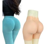 SoTUCR Realistic Silicone Open Crotch Panties Hip Enhancer Shaper Underwear Buttock Lifter Padded Control Shorts for Women,Color 1,S