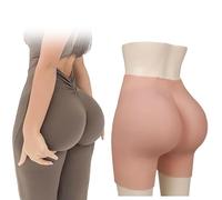 SoTUCR Realistic Silicone Panties Huge Open Crotch Butt Shaper Control Shorts Fake Ass Hip Enhancer Panty for Women Cosplay,Color 1,one size