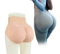 SoTUCR Realistic Silicone Seamless Panties Hip Shaper Control Shorts Fake Butt Enhancer Sissy Underwear for Cosplay Ladyboy,Color 3,Upgraded