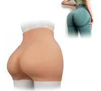 SoTUCR Seamless Silicone Panties High Stretch Comfort Shaper Underwear Breathable Open Crotch Push Up Pants for Transgender,Color 2,Thicken hips 2.2cm