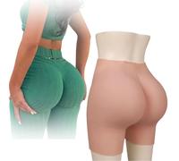 SoTUCR Seamless Silicone Panties Ultra Realistic Open Crotch Push Up Panty High Waist Shaper Control Underwear for Cosplay,Color 3,One Size