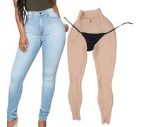 SoTUCR Silicone Ankle Length Panties High Elasticity Pluggable Shaper Panty Butt Lifter Shaper Push Up Briefs for Drag Queen,Color 2,Basic