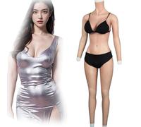 SoTUCR Silicone Bodysuit Breast Forms With Arms and Prosthesis Breastplate Back Zipper for Easy On and Off for Crossdresser,Color 3,Basic CCup