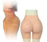 SoTUCR Silicone Butt Lifter Panties Realistic Fake Butt Padded Panty High-Waist Open Crotch Underwear for Women Transgender,Color 1,M