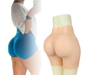 SoTUCR Silicone Buttock Enhancer Panty Open Crotch Butt Lifter Panties Realistic Hip Thicken Shaper Shorts for Crossdresser,Color 1,2.6cm