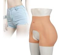 SoTUCR Silicone Buttock Lifter Panties Realistic Hip Enhancer Shaper Panty Open Crotch Breathable Underwear for Transgender,Color 2,Thicken hips 2.2cm