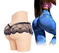 SoTUCR Silicone Fake Butt Panties Non-Marking Thicken Push Up Panty Buttock Lifter Body Shaper Underwear for Crossdressers,Color 3,Basic
