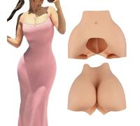 SoTUCR Silicone Fake Buttock Panties Hip Padded Shaper Control Underwear Female Open Crotch Push Up Panty for Crossdresser,Color 1,Thicken hips 2.2cm