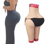 SoTUCR Silicone Fake Hips Panty Buttock Open Crotch Push Up Shorts Realistic Body Shaper Panties for Crossdressers Cosplay,Color 3,one size