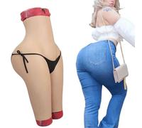 SoTUCR Silicone Fake Vagina Panties Thicken Hips Fake Vagina Shaper Shorts Butt Lifter Push Up Underwear for Crossdressers,Color 1,Upgraded
