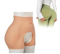 SoTUCR Silicone High-Waist Panties Hip Enhancer Thicken Push Up Shorts Open Crotch Fake Butt Shaper Panty for Women Cosplay,Color 1,Thicken hips 2.2cm