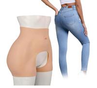 SoTUCR Silicone Hip Shaper Panties Realistic Open Crotch Breathable Pants High Elasticity Hip Push Up Panty for Transgender,Color 2,Thicken hips 2.2cm