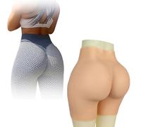 SoTUCR Ultra Realistic Silicone Panties Hip Enhancer Open Crotch Panty Fake Buttock Lifter Shaper Underwear for Transgender,Color 3,Thicken hips 1.2cm
