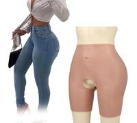 SoTUCR Ultra Realistic Silicone Shaper Panties Open Crotch Butt Lifter Underwear Breathable High Stretch Panty for Cosplay,Color 1,One Size