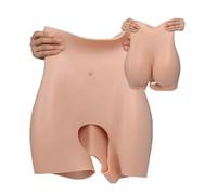 SoTUCR Women Fake Hip Silicone Panties Open Crotch Body Shaper Panty Butt Lifting Push Up Underwear for Transgender Cosplay,Color 2,M