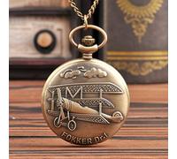 SOTUVO necklace World War II Aircraft Quartz Pocket Watch Quartz Watch Fighter Quartz Pocket Watch