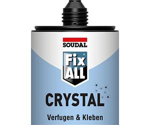 Soudal 111104 "Fix ALL Crystal" Adhesive Sealant, White, 290 ml