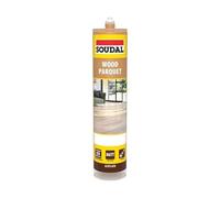 Soudal 290ml Wood & Parquet Sealant Eco-Friendly Acrylic Polymer Solvent-Free Silicone-Free Crack Resistant & Paintable Sealant for Floor Joints, Skirting & Timber Projects Pearl Medium oak