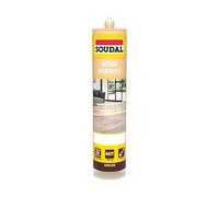 Soudal 290ml Wood & Parquet Sealant Eco-Friendly Acrylic Polymer Solvent-Free Silicone-Free Crack Resistant & Paintable Sealant for Floor Joints, Skirting & Timber Projects Pearl Light oak