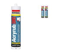 Soudal Acryrub SWS Sealant Acrylic Decorators Filler Filler (2 Pack)