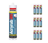 Soudal Acryrub SWS Sealant Acrylic Decorators Filler Filler (9 Pack)