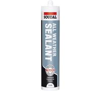 Soudal All Weather Sealant Weatherproof Roofing Silicone Cartridge 290ml Clear, Paintable, Transparent Solvent Based Suitable for Emergency Repairs During Rainfall And Sealing Of Leaks and Gaps