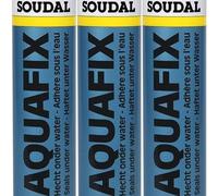 Soudal Aquafix All Weather Sealant, Clear, Seals Underwater300Ml 3323 (104789) (Pack Of 3)