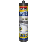 Soudal Bathroom & Kitchen Silicone Sealant Clear 290Ml 159280
