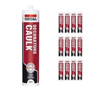 Soudal Decorators Caulk Gap Filler White 300Ml Pack Of 12