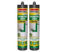 Soudal Decorators Caulk White Turbo - Fast Drying Acrylic Sealant 290ml | Paintable in 10 Minutes | Flexible Gap Filler for Walls, Ceilings & Skirting Boards | Smooth Professional Finish (2)
